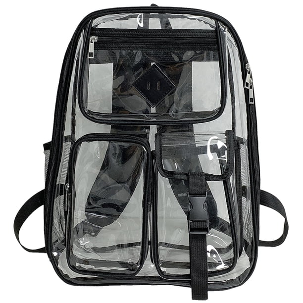 Mochila Transparente para Mujer Con Correa Ajustable Al Aire Libre PVC
