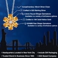 thumbnail image 2 of Gem Stone King 925 Sterling Silver and 10K Yellow Gold Yellow Citrine and White Moissanite Pear Shape Flower Pendant Necklace for Women (2.05 Cttw, Gemstone Birthstone, with 18 inch Chain), 2 of 6