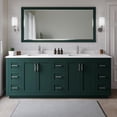 thumbnail image 2 of Wyndham Collection Miranda 84" Wood Double Bathroom Vanity in Nickel/Green, 2 of 6
