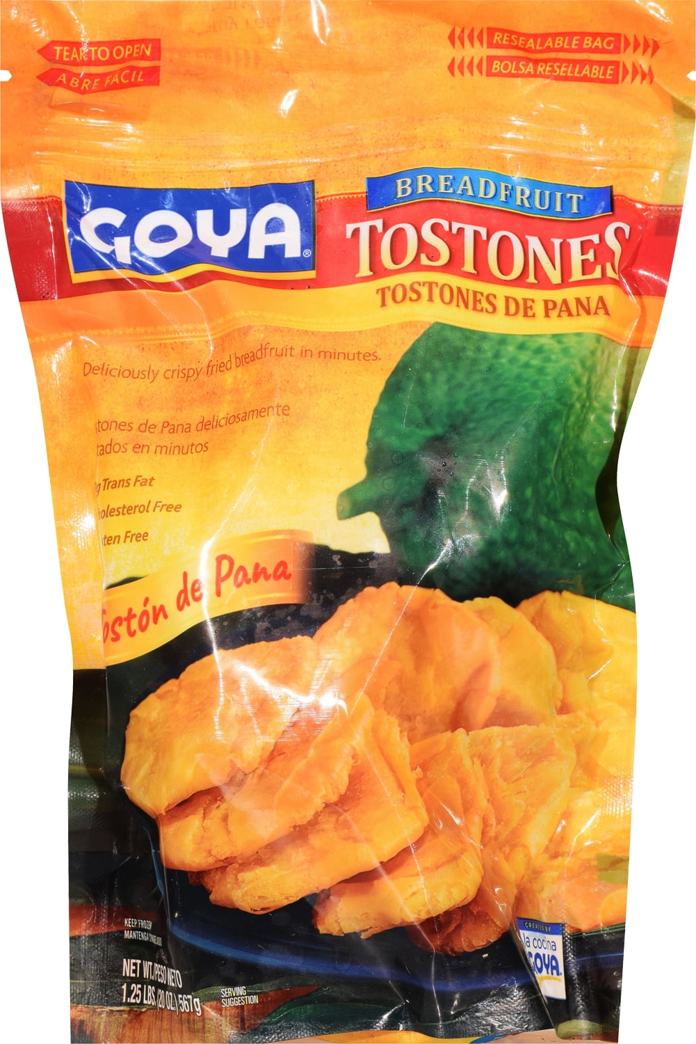 Goya Tostones De Pana Packaged Fried Breadfruit Appetizers 20 oz