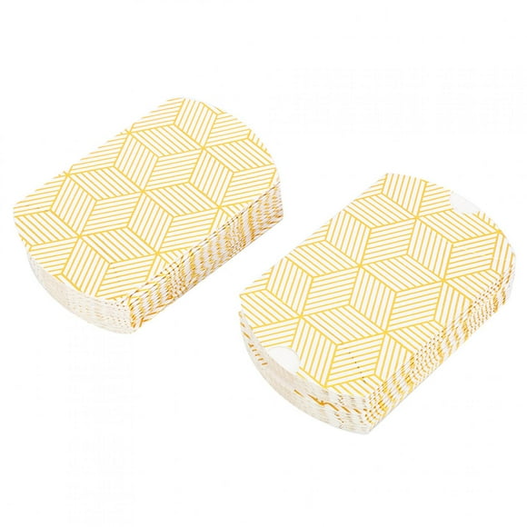 Harhinhe 50pcs Paper Pillow Candy Box Wedding Gift Candy Box Party Birthday Supply