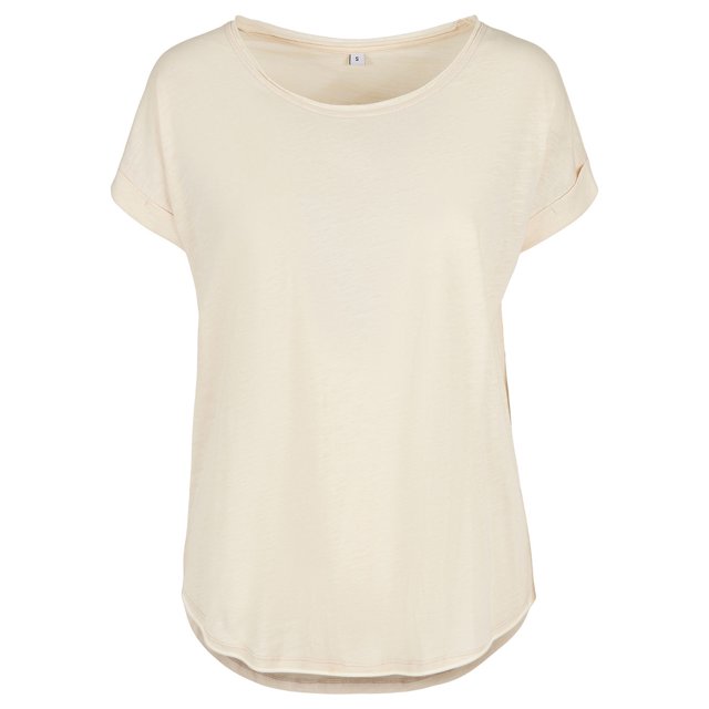 Build Your Brand T-Shirt Long en Jersey Flammé pour Femmes