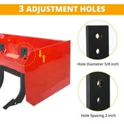 Heavy Duty Adjustable Box Blade Shank Set, 5 Pack – 16 & 18 Steel Scarifier Shanks with Removable Tapered Teeth & Pins – 3 & 4 Hole Mounting – Replacement for Tractors, Landscaping, Grading