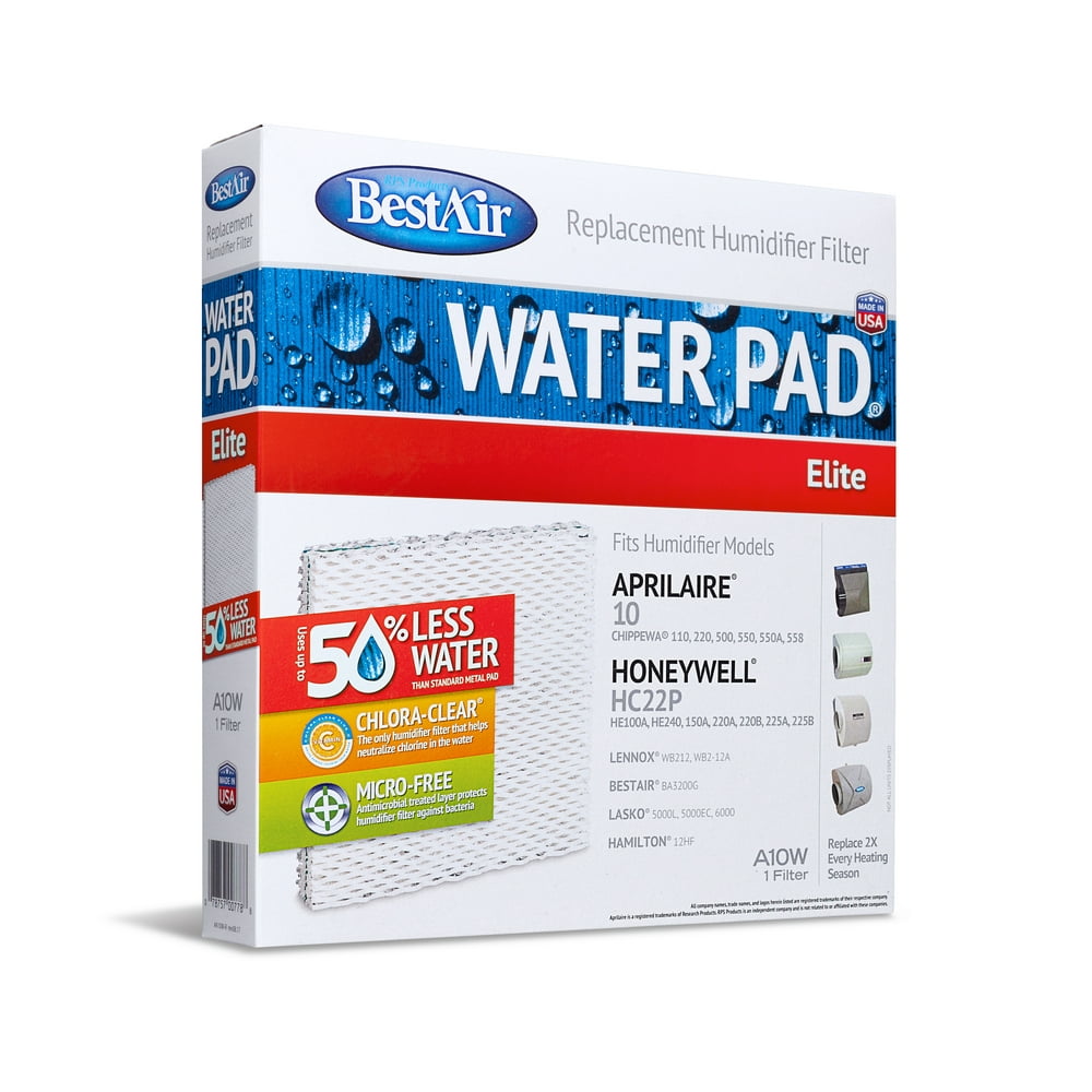 BestAir A10WPDQ4 Water Pad for Aprilaire models 9.875" x 9.5" x 1.5