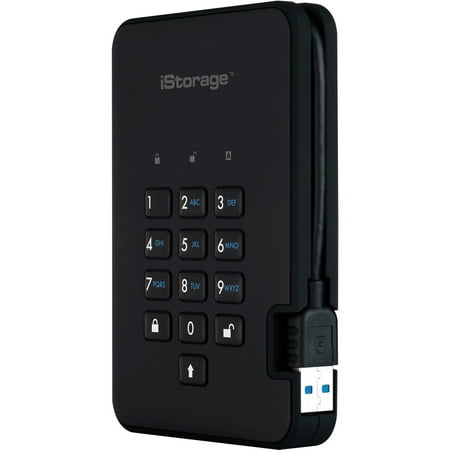 iStorage - diskAshur² 2TB External USB 3.2 Gen 1 Portable Secure SSD with Hardware Encryption - Black