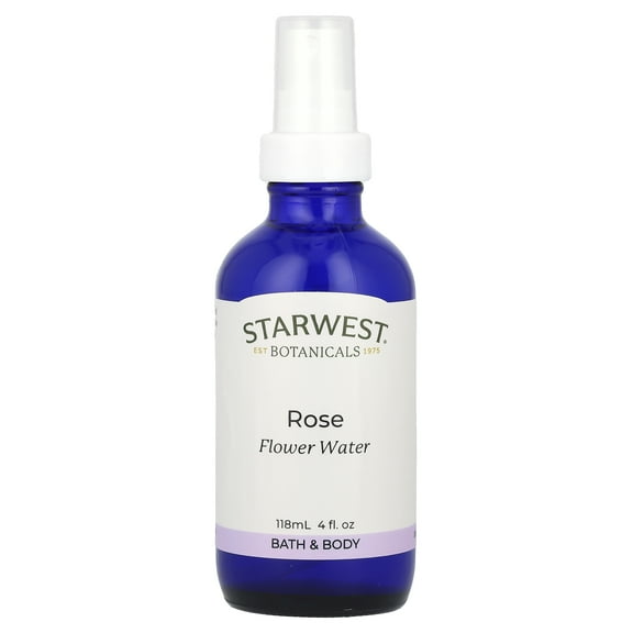 Starwest Botanicals Flower Water Rose 4 oz Liquid