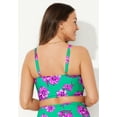 thumbnail image 2 of Swimsuits for All Women's Cut Out Longline Bikini Top, 2 of 4