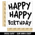thumbnail image 2 of Happy Happy Birthday Cute Text Self-Inking Rubber Stamp Ink Stamper - Red Ink - Large 1-1/2 Inch, 2 of 7