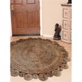 thumbnail image 1 of 4 x 4 ft. Hand Woven Jute Eco-Friendly Oriental Round Area Rug, Natural, 1 of 1