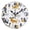 Black, variant on Hand Paint Dog and Plant Round Wall Clock Battery Operated Silent Non-Ticking Bedroom Office Kitchen Home School Decor 10"(Black)
