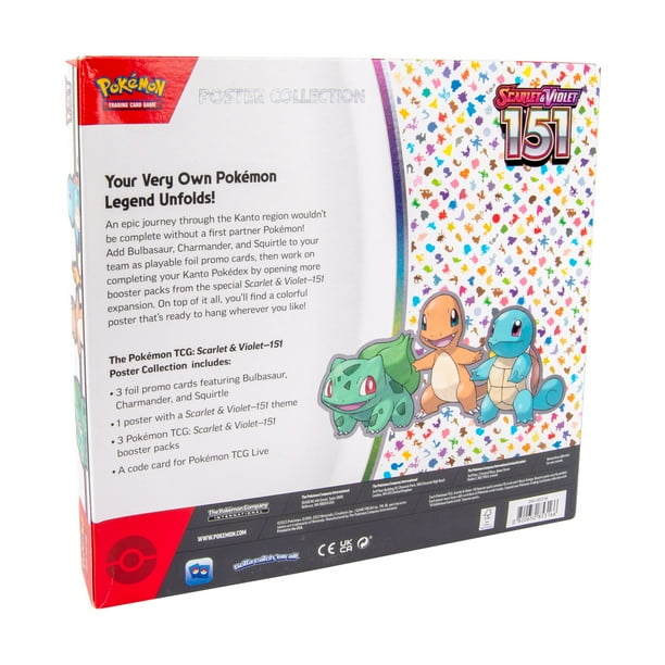 Pokemon TCG Scarlet & Violet 151 Poster Collection - 3 Packs