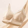 thumbnail image 4 of IFNWSV Seamless Bras for Women Solid Color Lace Fixed Cups Adjustable Straps Push Up Breathable Back Smoothing Bra Khaki 40BC, 4 of 7