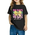 thumbnail image 2 of Xihbxyly Camiseta para Niño, Linda Camiseta con Mangas Abullonadas, Estampado "100 Días de Colegio", Tela Suave y Transpirable, Estilo Informal de Verano, Ideal para Ir de Fiesta o de Viaje, Elegante, 2 of 7