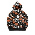 thumbnail image 6 of CLOISE Hoodie Kids Girls Boys Youth Halloween Long Sleeve Hooded Sweatshirt Tops Ghost Print Outfits Fall Winter Clothes Multicolor 7-8T, 6 of 6