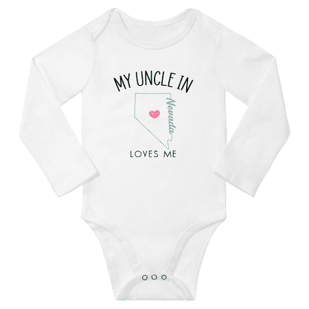 

My Uncle In Nevada Loves Me Baby Long Romper Clothing 6-12 Months