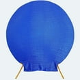 thumbnail image 6 of Efavormart 7.5ft Royal Blue 2-Sided Spandex Fit Round Wedding Arch Backdrop Cover, 6 of 11