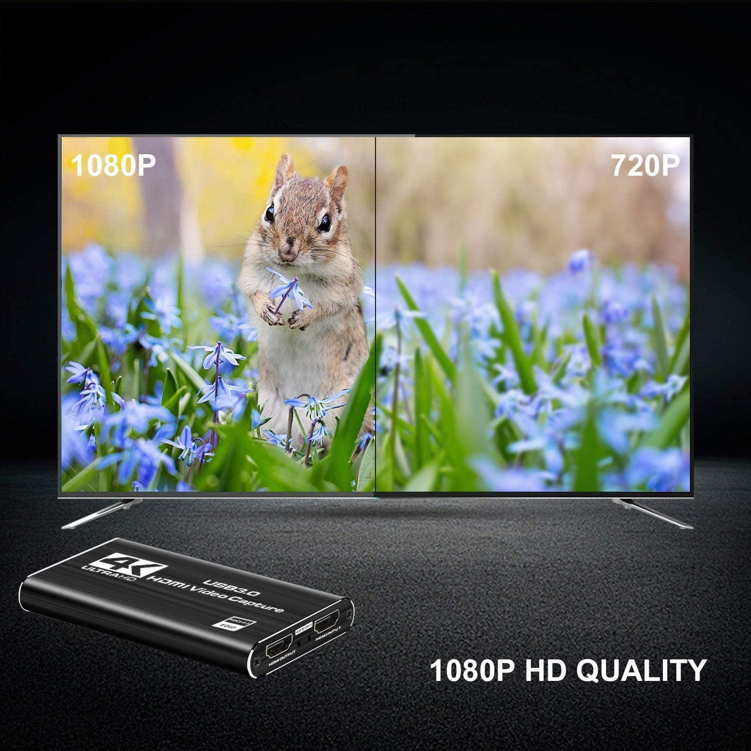 USB 3.0 HDMI Video Capture Device Live Streaming Broadcasting-Silver DIGITNOW Audio Video Capture Card Full HD 1080P for Game Recording