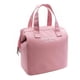 thumbnail image 2 of Bolsa de almuerzo con aislamiento, de tela Oxford de color sólido, impermeable, con cremallera de metal, lonchera portátil para viajar al trabajo, color rosa, 2 of 13