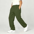 thumbnail image 5 of Falkdiz Boys Warm Fleece Sweatpants Winter Pantalones Pockets Trendy Drawstring Straight Leg Sport Pants for Boys Elastic Waist, Army Green, Size: 5-6 Years, 5 of 7