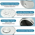 thumbnail image 3 of Uxcell Chimney Hole Cap, 90mm(3.5") Tightness Adjustable Round Stainless Steel Flue Hole Cover Stove Pipe Cap Pipe Cover with Removable Hole Cap for Kitchen Balcony Sewer,Silver Tone, 3 of 5