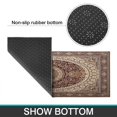 thumbnail image 7 of Vintage Dark Brown Pattern Boho Rugs and Mats Non Skid Washable Absorbent Microfiber Soft Kitchen Mat for Floor Set Of 2 Decor Stain Resistant 17"x47"+17"x30", 7 of 7