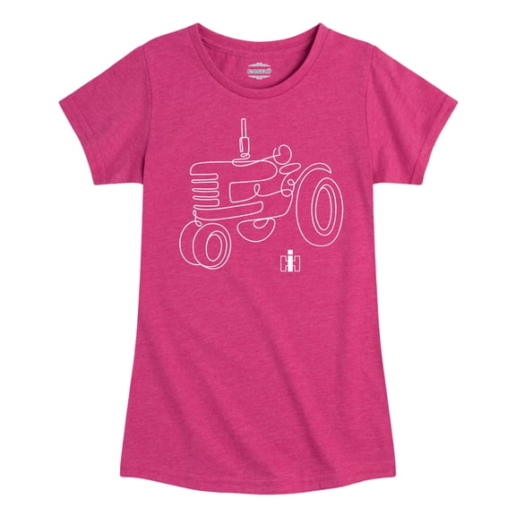 Case IH - Continuous Line Tractor - Youth Girl Short Sleeve T-Shirt
