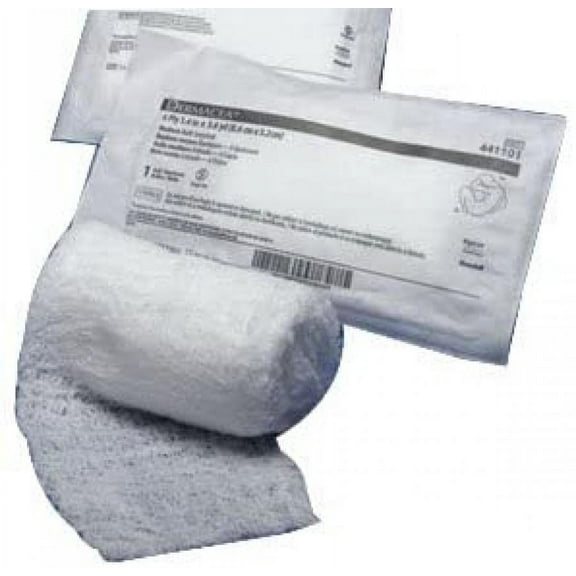 Dermacea Gauze Fluff Roll - 6-Ply, 4.5 Inches x 4-1/8 Yards, White, Non-sterile, 100 Count