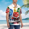 thumbnail image 4 of Lsque inside out 2 Pattern Hawaiian Shirt for Men Unisex Summer Beach Casual Short Sleeve Cotton Linen Button Down Shirts-3X-Large, 4 of 6