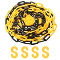 thumbnail image 1 of Cadena de Barreras de Plástico Uxcell, Cadena de Seguridad Impermeable de 24 pies de Longitud en Color Negro Amarillo con Hebilla en Forma de S, 1 of 7