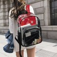 thumbnail image 6 of Large Clear PVC Backpack Heavy Duty See Through Backpack for Adults Work Travel, Red Berry-bunny Printed 12L, 6 of 8