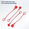 thumbnail image 3 of Uxcell 4 Set 1/2 ISO-B Hydraulic Hose Male Dust Cap & Female Plug Cover, Red, 3 of 7