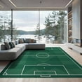 thumbnail image 2 of ODIKA 8'x10' Washable Area Rug Stadium Lines Center Circle Durable Interactive Football Soccer Field Playful for Living Room, Under Sectional, Family , Non-Slip, 2 of 7