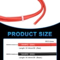 thumbnail image 2 of Uxcell 2pcs 14 AWG Silicone Electrical Wire, 14 Gauge 1m/3ft Electrical Wires, 600V 200C Tinned Copper Stranded High Temp Battery Wire for Automotive, Motor, RV Inverter - Red & Black, 2 of 7