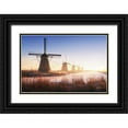 thumbnail image 1 of Pablo de, Juan 18x13 Black Ornate Wood Framed with Double Matting Museum Art Print Titled - Kinderdijk 4, 1 of 4