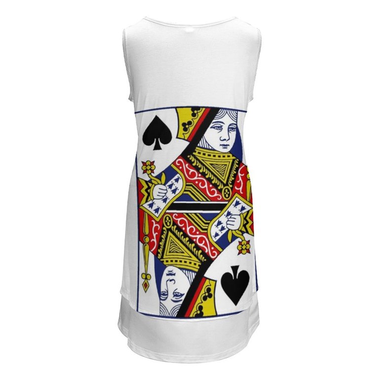 Queen of Spades Playing Card Sleeveless U-Neck Fake Two Piece Dress  Aesthetic clothing Long dresses - Walmart.com