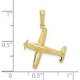 thumbnail image 5 of Solid 10k Yellow Gold 3-D Low-Wing Airplane Pendant - 24mm, 5 of 7