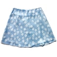 thumbnail image 3 of Falda casual estampada Falda mini de cintura alta Faldas cortas para mujer (Azul XL) FLhrweasw Para estrenar, 3 of 8