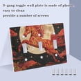 thumbnail image 4 of Dailycode Light Switch Plate Covers 2 Gang Wall Plate Plastics Outlet Covers for Kitchen Home Office Decor Red Horse Galloping under Moon, 4 of 8