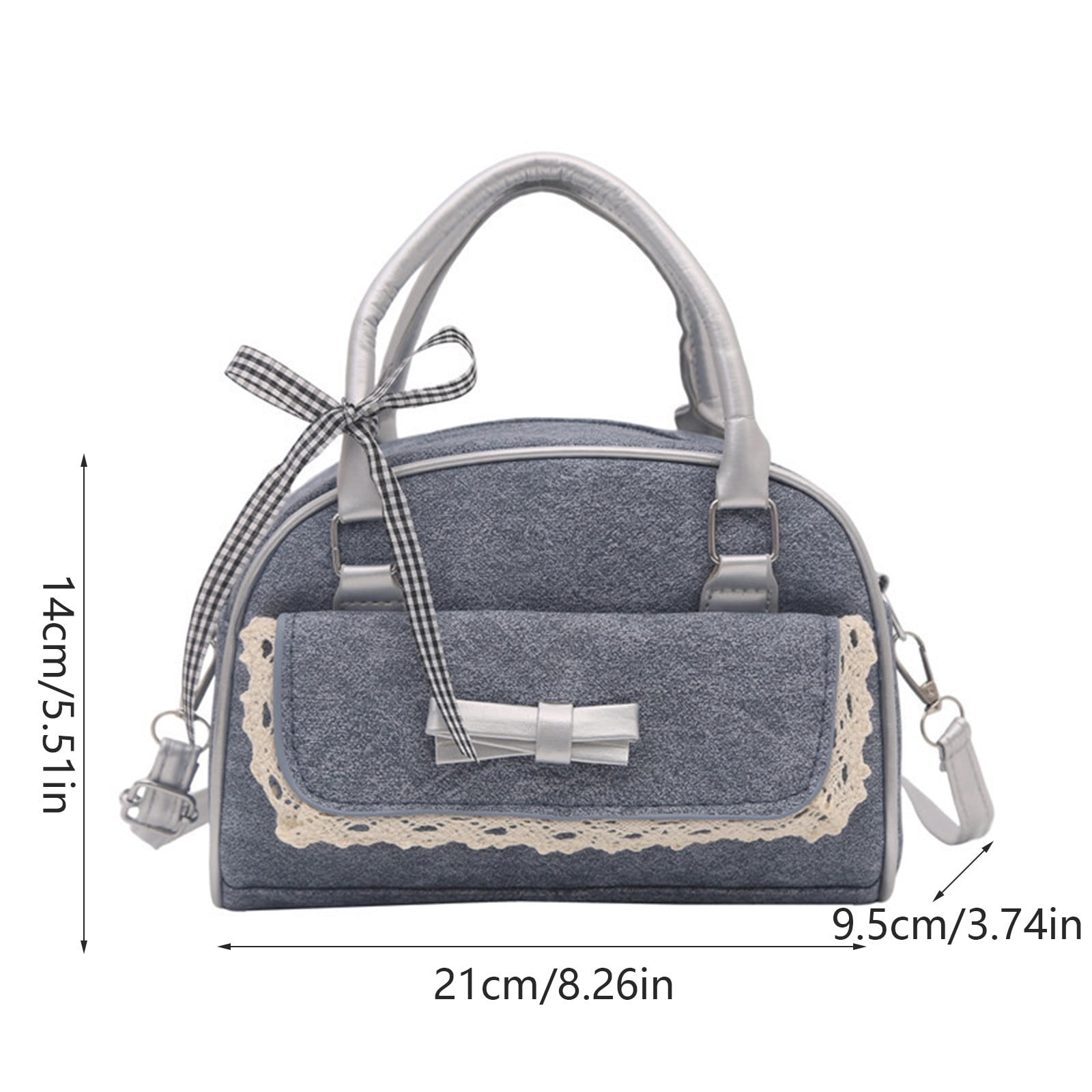 NWOKYZGH Denim Purse with Bow Crossbody Shoulder Bag Bling Small Jean Purses for Women Aesthetic Handbags