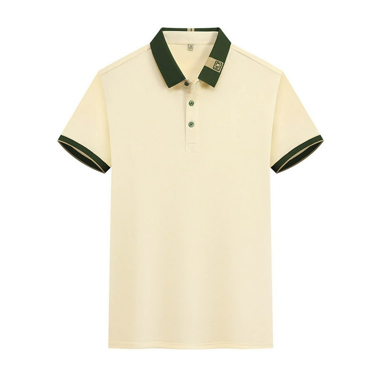 YLSDY Mens Knit Button Collared Shirts Casual Short Sleeve