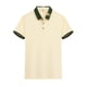 thumbnail image 5 of Mens Casual Manga Corta Botón Abajo Camisas de Color Sólido Botón Turndown Cuello Blusa Camisa, Poliéster, 5 of 5