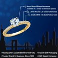 thumbnail image 2 of Gem Stone King 14K Yellow Gold Sky Blue Topaz and Lab Grown Diamond Engagement Ring for Women | 1.16 Cttw | Round 6MM | Gemstone November Birthstone | Size 6, 2 of 6
