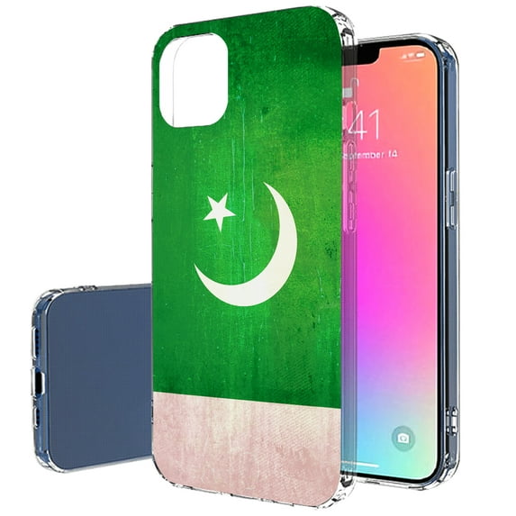 TalkingCase Slim Phone Case Compatible for Apple iPhone 14 Pro Max, Old Flag Pakistan Print, Lightweight, Flexible, Soft, Printed in USA