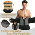 thumbnail image 4 of QRIC Sauna Waist Trainer for Men Long Torso Plus Size Sweat Belts Zipper Bones Workout Trimmer Neoprene Waist Cincher Body Shaper, 4 of 6