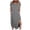 #0004-Gray, variant on Women's Dresses V Neck Short Sleeve Side Slit Pocket Long Dresses Casual Loose Flowy Maxi Dresses Gift
