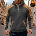 thumbnail image 1 of Ceisia Men's All Gift Seasons Casual Solid Color Zipper Round Neck Long Sleeve Shirt - Comfortable Daily Outdoor Wear, 1 of 5