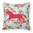 thumbnail image 2 of Carolines Treasures Horse Shabby Chic Roses Square Decorative Outdoor Pillow, 2 of 2