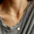 thumbnail image 5 of IEFSHINY Gold Initial Layered Necklaces for Women Stacking Coin Necklace Multi Bar Layering Choker Necklaces Jewelry for Women, 5 of 7