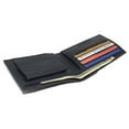 thumbnail image 4 of MARSHAL Kids Slim Genuien Leather Coin Pouch Bifold Compact Wallet Navy Blue, 4 of 7