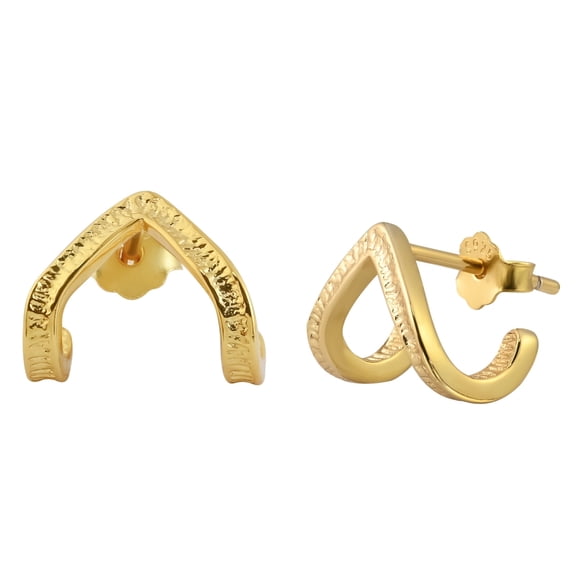 Triangle Earrings Gold 925 Sterling Silver Earrings Sutd Geometric Earring Hypoallergenic Handmade Minimalist Earrings Huggie Gold Stud Earrings for Women Trendy